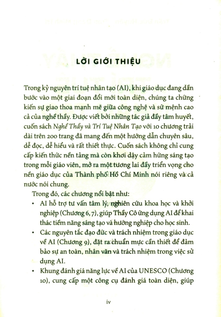 NGHỀ THẦY VÀ TRÍ TUỆ NHÂN TẠO